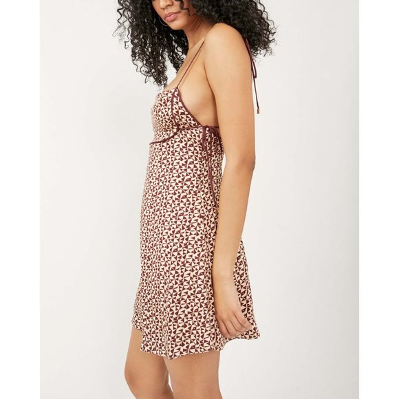 🎉LAST CHANCE🎉 NWT Free People Kai Mini Dress / Coffee Combo - Picture 2 of 7